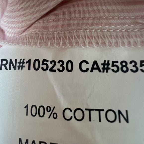 Current Elliot Pinstripe Cotton Poplin Oversized Button Down Shirt Pink NEW - Picture 4 of 7